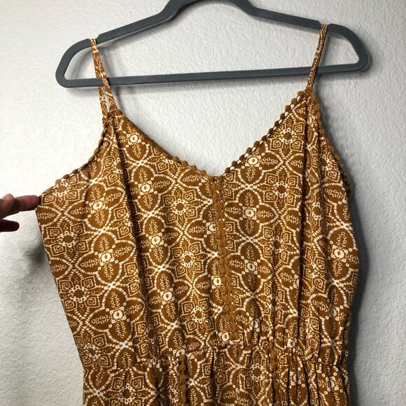 Maurices Mustard Yellow V-neck Fit And Flare Dress Women's See Measurements GUC! - Picture 3 of 12